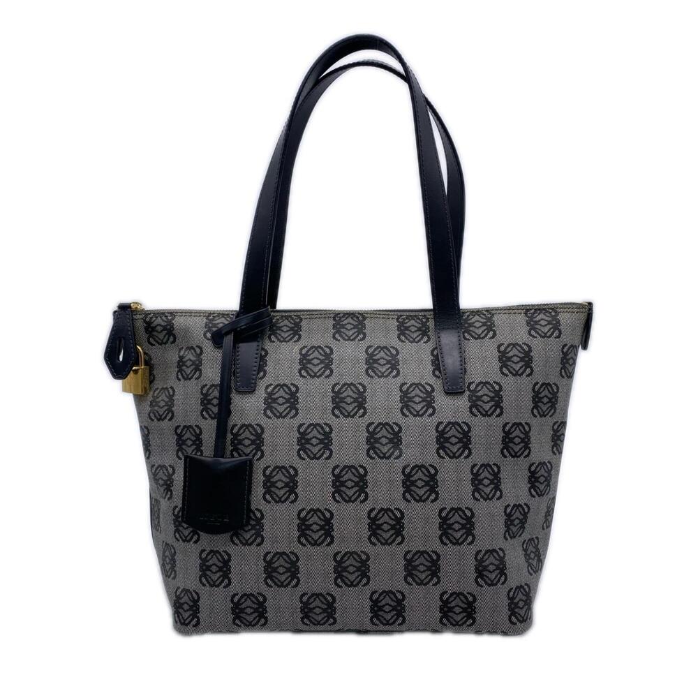LOEWE Anagram Tote Bag, Dark Navy Leather, Women's